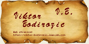 Viktor Bodirožić vizit kartica